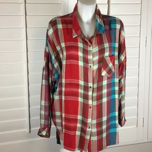 Tasha Polizzi woven plaid shirt